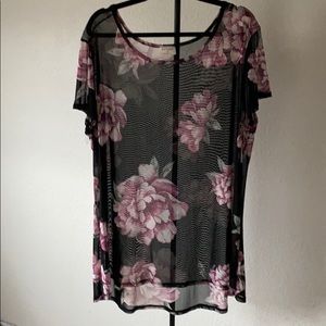 Mesh floral top!